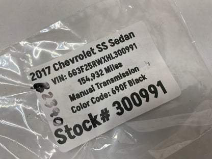 2017 Chevrolet SS Sedan Roof Panel Joint Finish Molding Covers Trims OEM