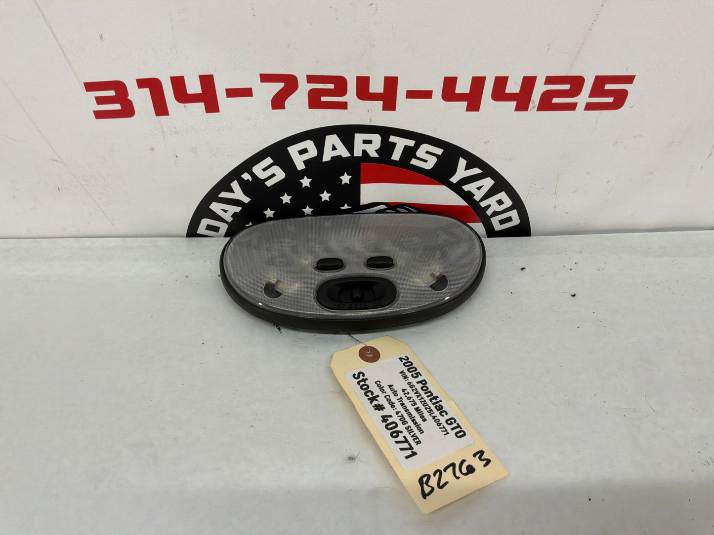 2005 Pontiac GTO Over Head Overhead Dome Reading Light Lamp OEM
