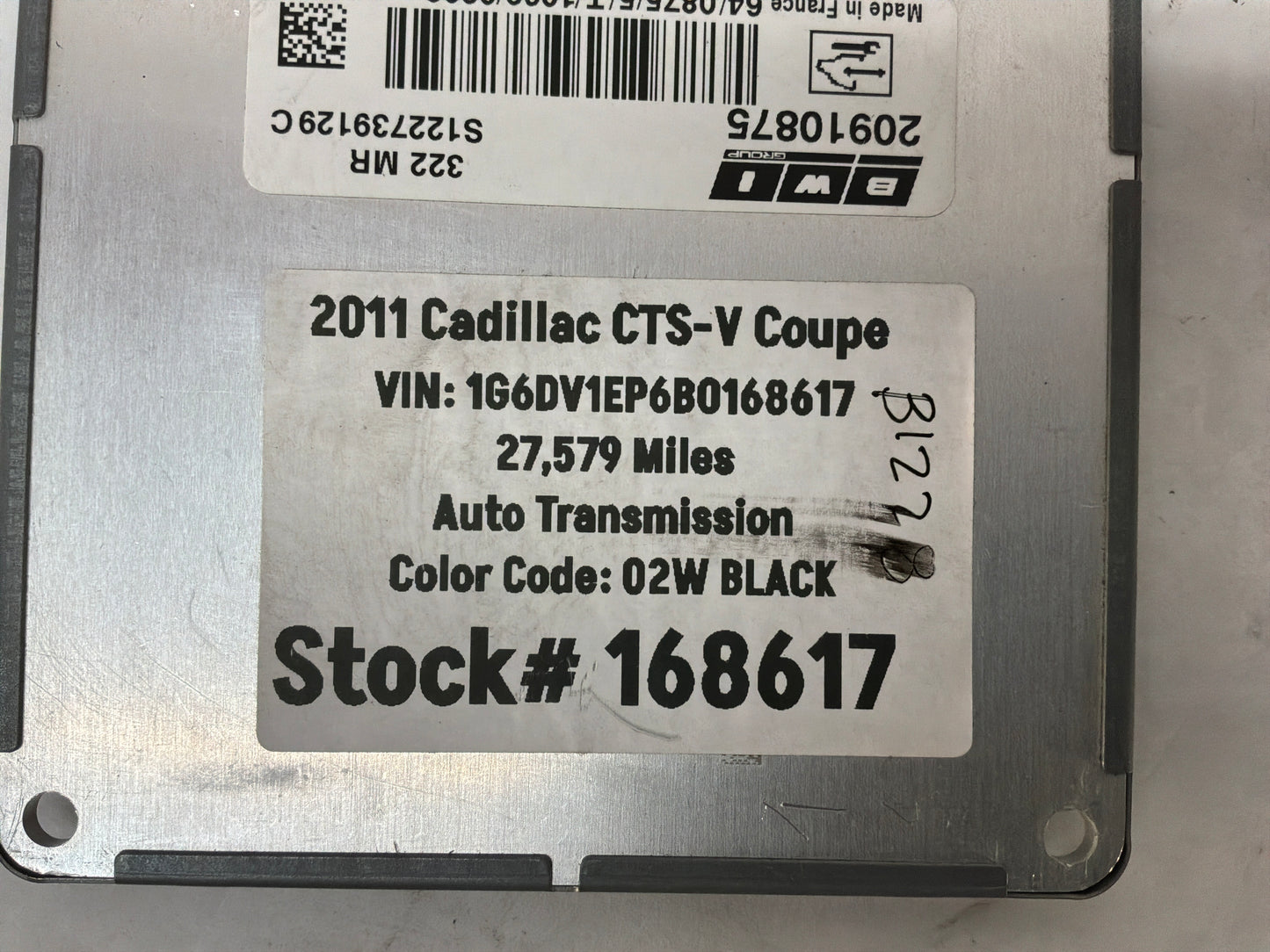 2011 Cadillac CTS-V Coupe Electronic Suspension Control Module Assembly