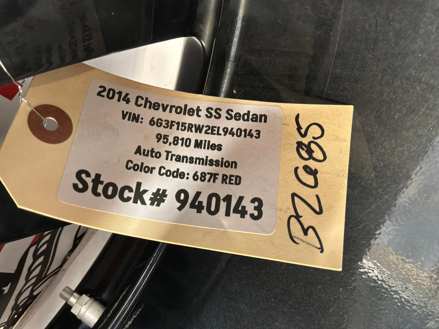 2014 Chevy SS Sedan Rear Wheel 20x9 OEM
