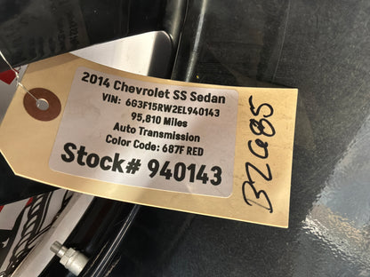 2014 Chevy SS Sedan Rear Wheel 20x9 OEM