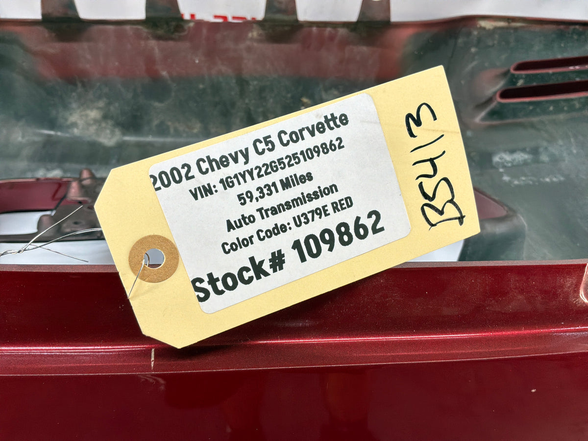 2002 Chevy C5 Corvette Rear Bumper Cover Red OEM