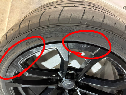 2014 Chevy Camaro ZL1 Factory OEM Wheels Rims and Goodyear Eagle F1 Tires 20X10 20X11