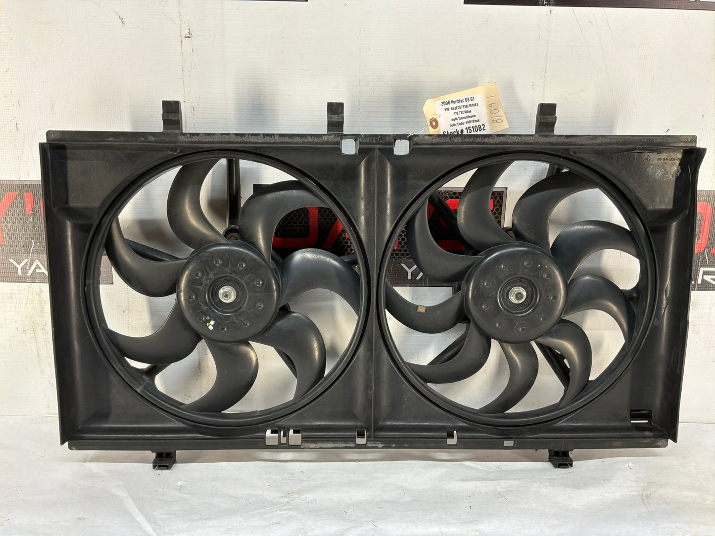 2008 Pontiac G8 GT Dual Radiator Electric Coolant Cooling Fans Assembly OEM