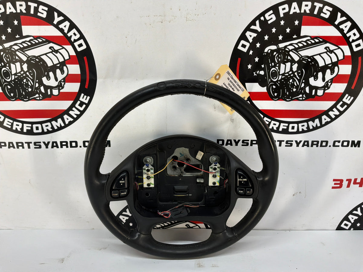 2002 Chevy Camaro Z28 Leather Steering Wheel Ebony OEM