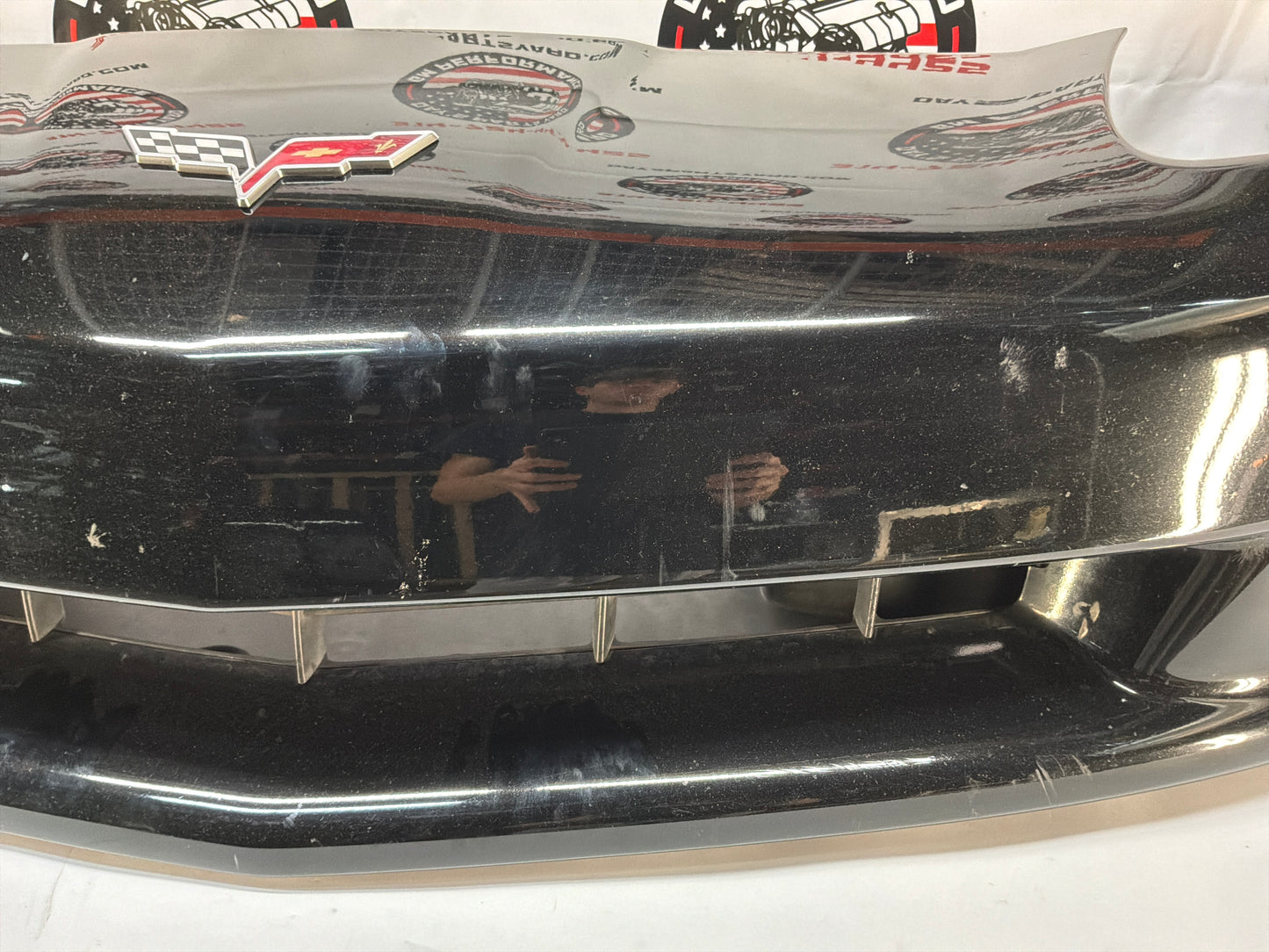 2007 Chevy C6 Corvette Convertible Complete Front Bumper Cover Panel Black OEM