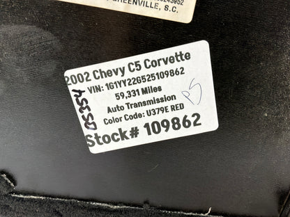 2002 Chevy C5 Corvette Rear Right Trunk Storage Trim Carpet Panel OEM
