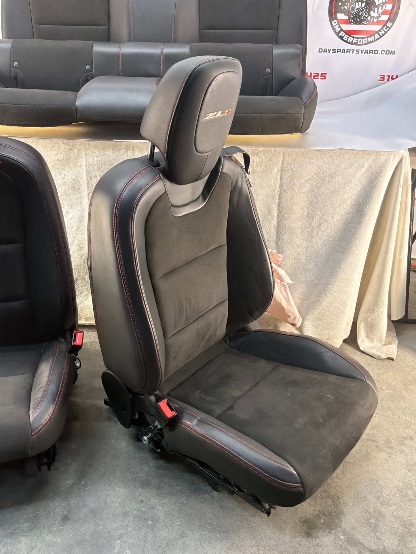2013 Chevy Camaro ZL1 Seats Fronts & Rears Recaro Leather and Suede OEM