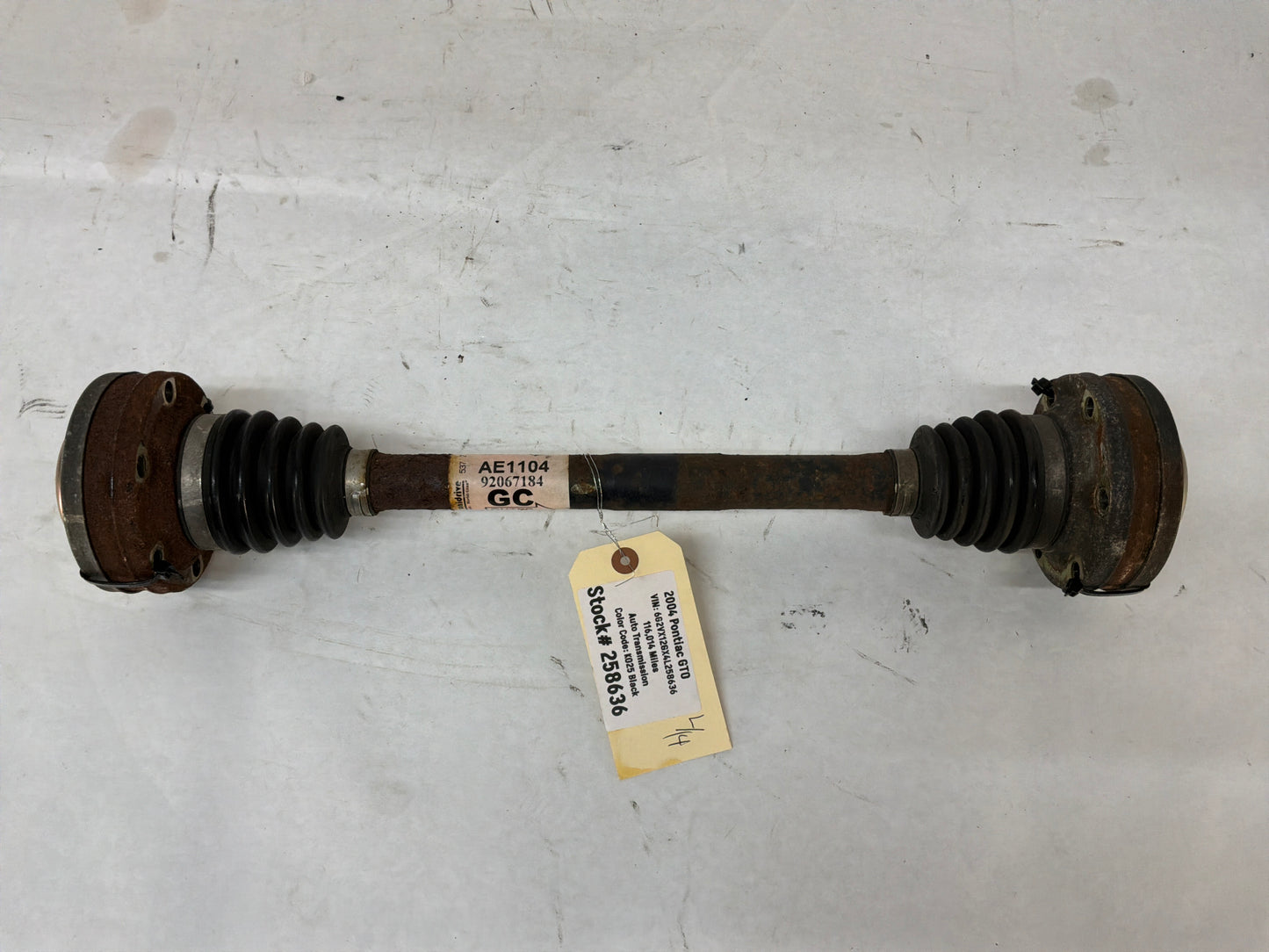 2004 Pontiac GTO LH Driver Rear CV Axle Half Shaft OEM