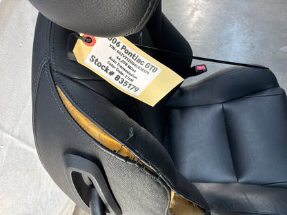 2006 Pontiac GTO Seats Fronts and Rears Black Leather OEM