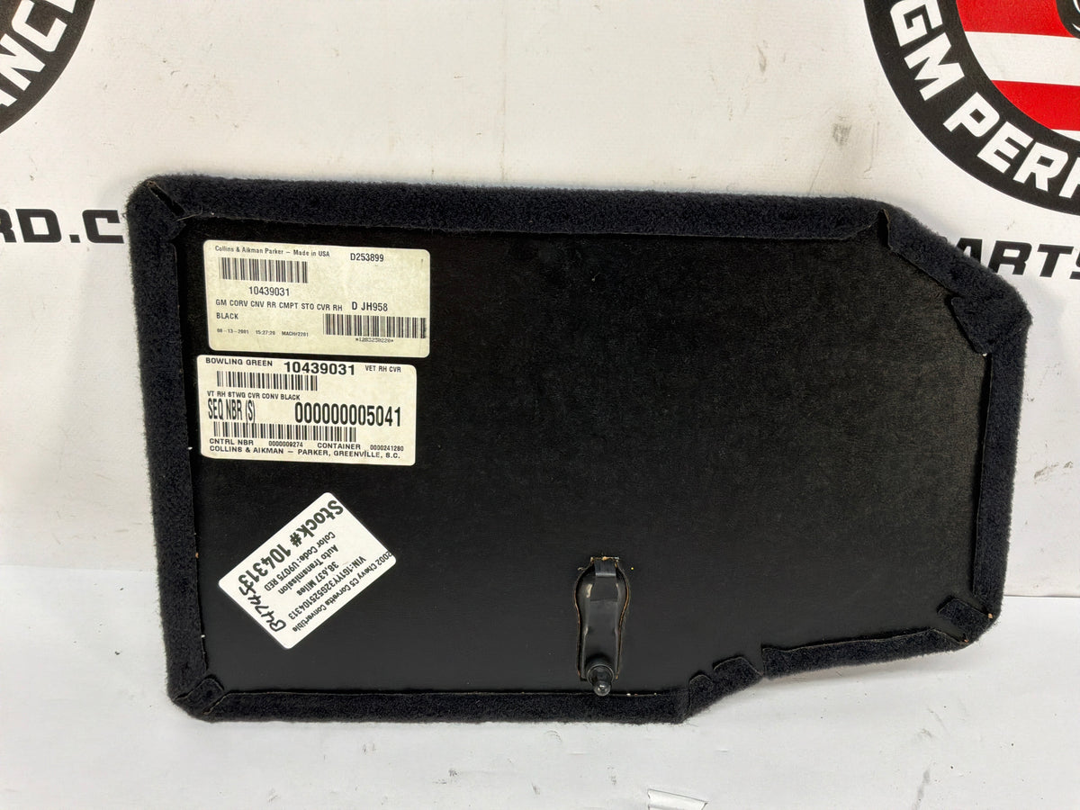 2002 Chevy Corvette Convertible RH Passenger Trunk Cargo Storage Cover Lid Door Panel OEM