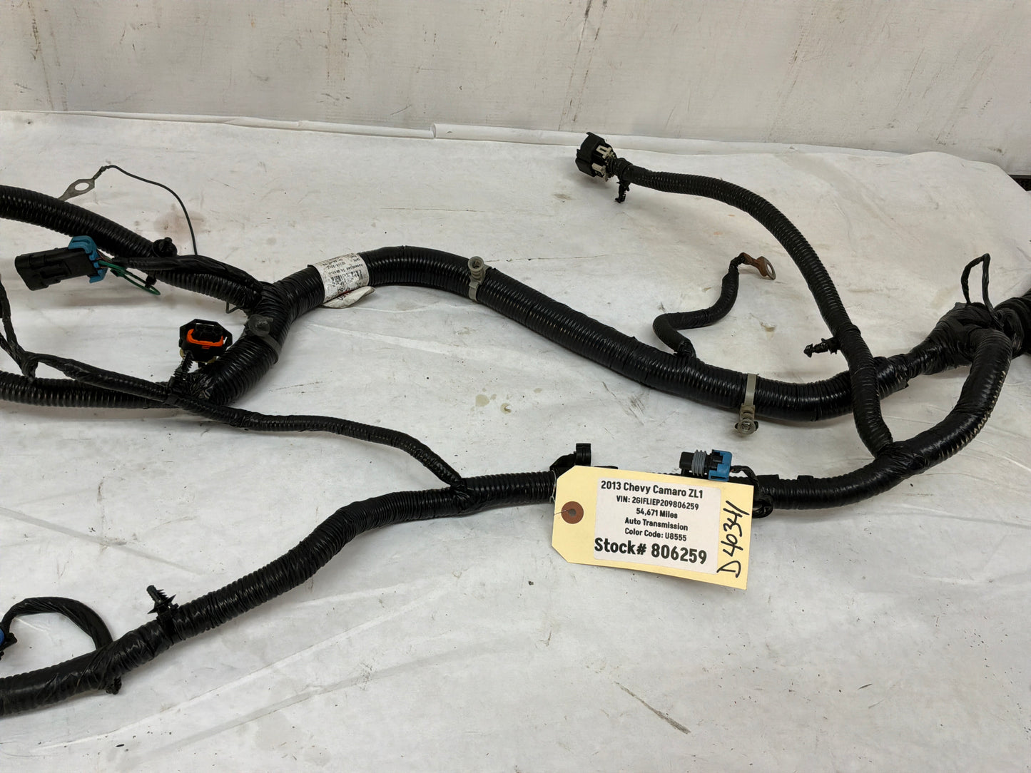 2013 Chevy Camaro ZL1 Engine Automatic Transmission Wire Wiring Harness OEM