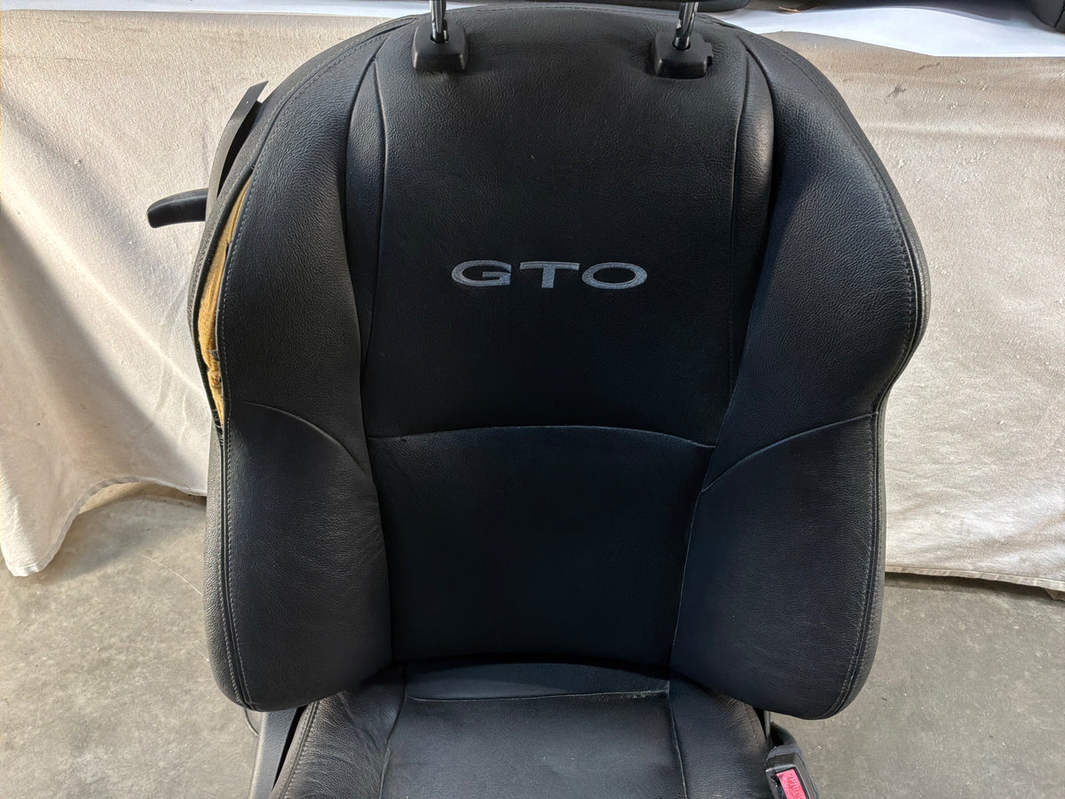 2006 Pontiac GTO Seats Front and Rears Black Leather OEM