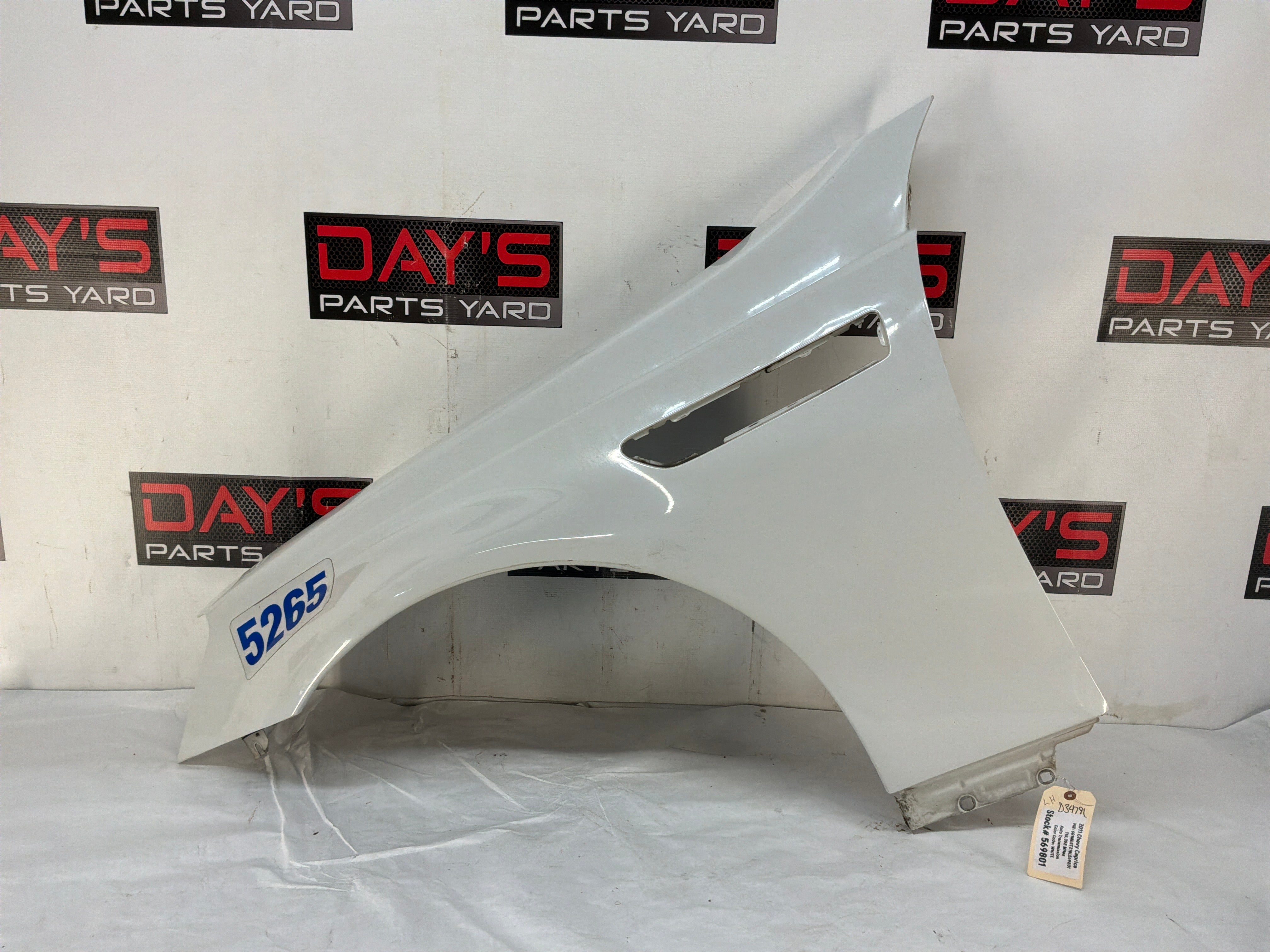 2011 Chevy Caprice LH Driver Front Fender Black OEM