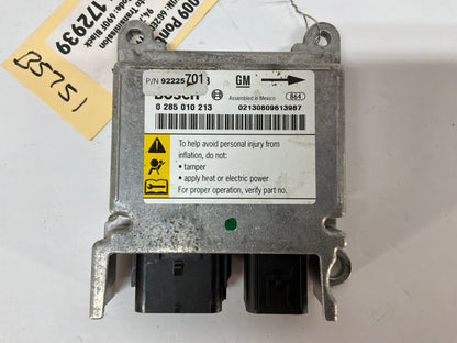 2009 Pontiac G8 GT SRS Safety Restraint Control Module Unit OEM. - Day's Parts Yard