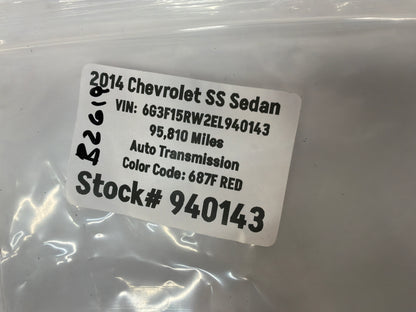 2014 Chevy SS Sedan Driveshaft Drive Shaft Propeller Hardware Nuts Bolts OEM
