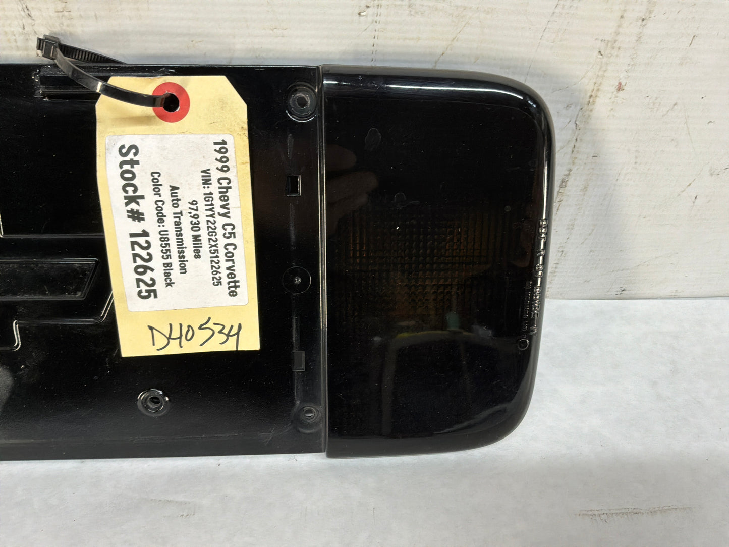 1999 Chevy C5 Corvette Rear License Plate Bracket Finish Panel Reverse Lights Lamps OEM
