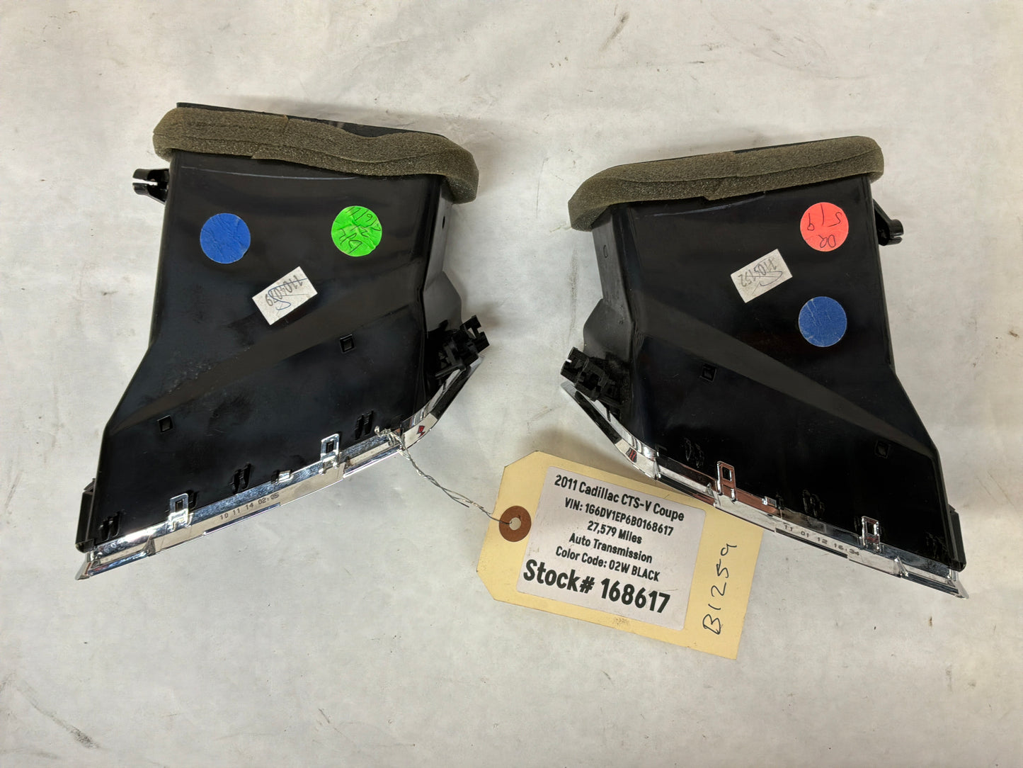 2011 Cadillac CTS-V Coupe Dash HVAC Climate Control Air Vents OEM