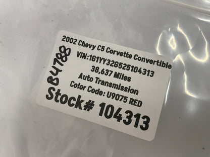2002 Chevy C5 Corvette Convertible Wheel Center Cap No Logo NEW