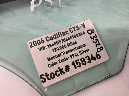 2006 Cadillac CTS-V RH Passenger Front Door Window OEM