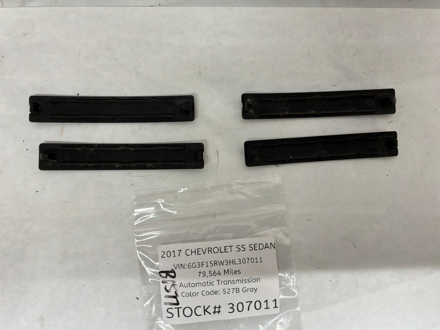 2017 Chevrolet SS Sedan Roof Panel Joint Finish Molding Covers Trims OEM