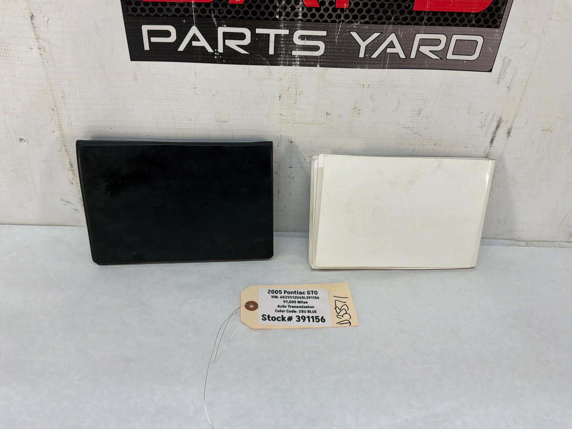 Owners manual - Day's Parts Yard