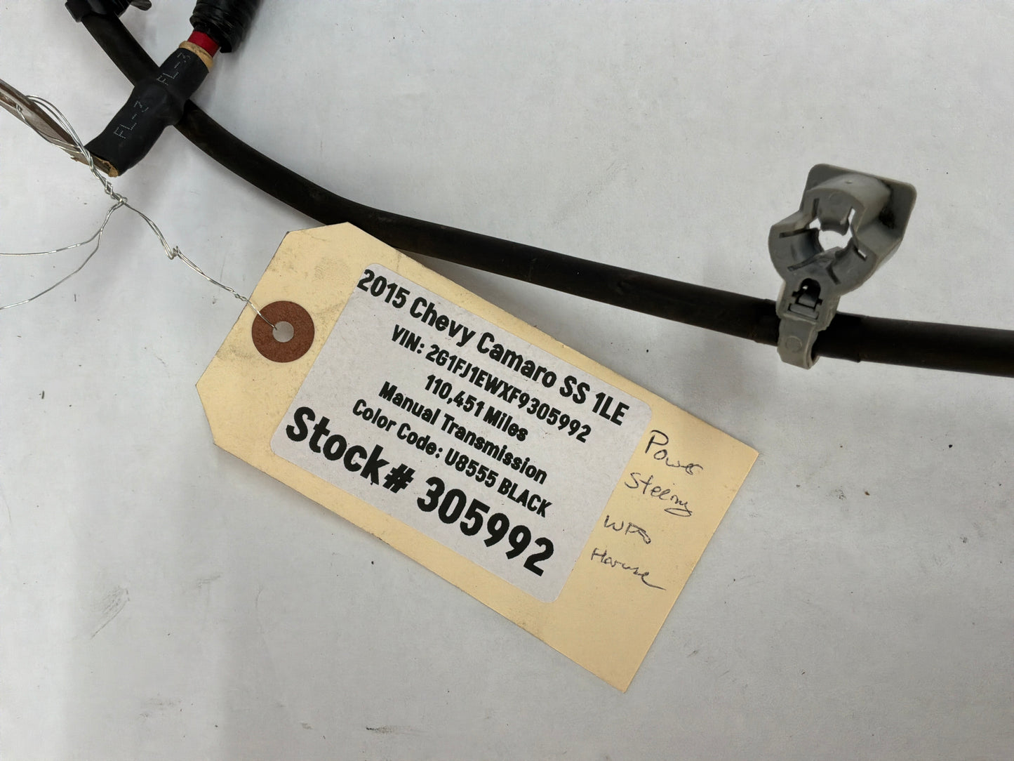 2015 Chevy Camaro SS 1LE Electric Power Steering Positive Negative Battery Wire Harness OEM