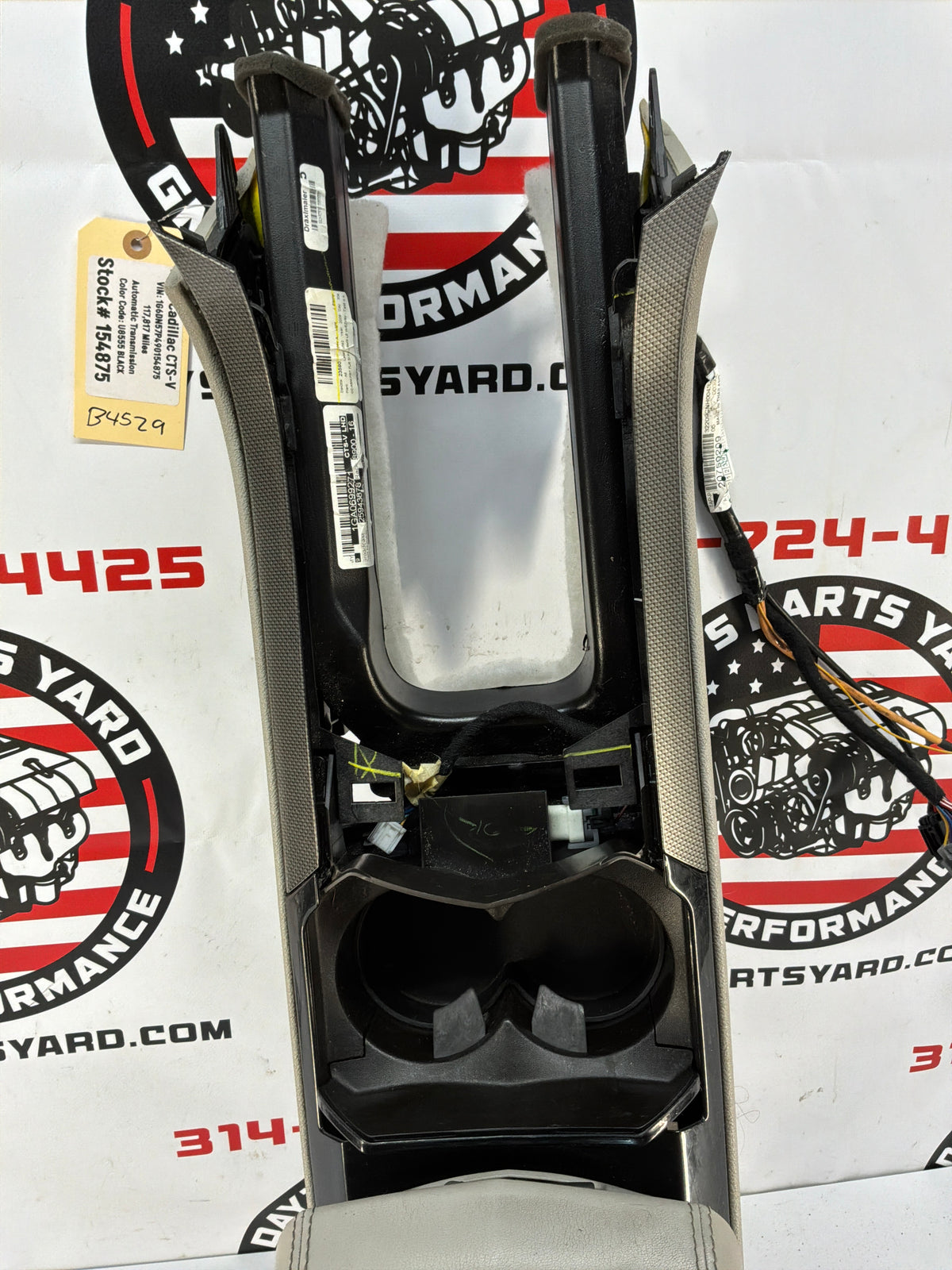 REPICTURE TAKE TRIM OFF AND PUT WITH B4531   2009 Cadillac CTS-V Center Console Armrest Gray Grey OEM - Day's Parts Yard