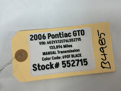 2006 Pontiac GTO Gauge Cluster Speedometer Instrument Panel OEM Red 51K