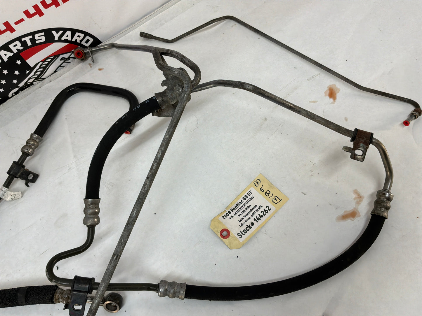 2009 Pontiac G8 GT Power Steering Rack and Pinion Gear Lines Hoses Tubes OEM