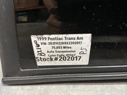1999 Pontiac Trans Am WS6 RH Passenger T Top Glass OEM