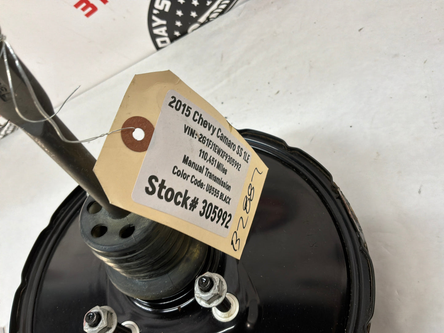 2015 Chevy Camaro SS 1LE Power Brake Booster Assembly OEM
