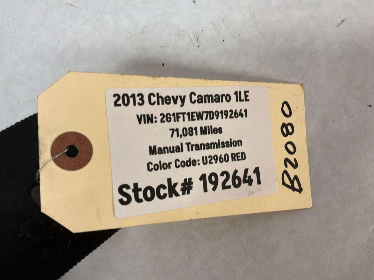 2013 Chevy Camaro 1LE LH Driver Alternator Splash Shield OEM