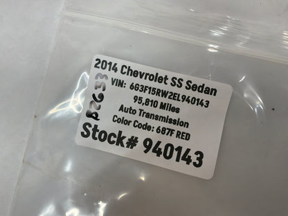 2014 Chevy SS Sedan Holden Trunk Deck Lid Emblem Badge OEM