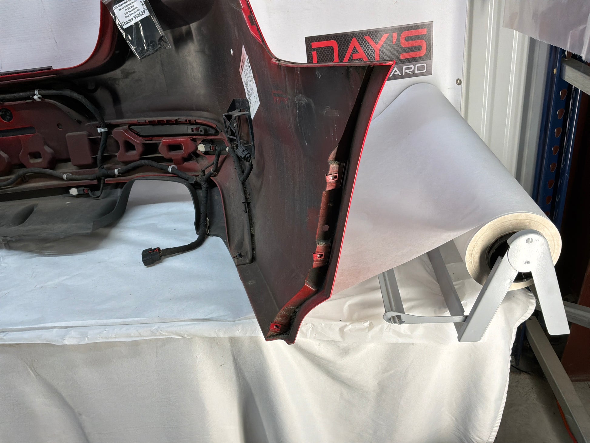 2014 Chevy SS Sedan Complete Rear Bumper Cover Panel Red OEM - Day's Parts Yard