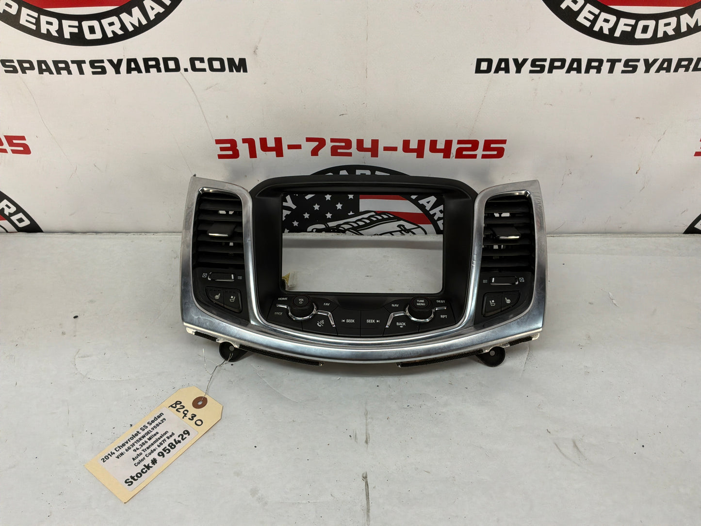 2014 Chevy SS Sedan Radio Bezel w/ Controls OEM