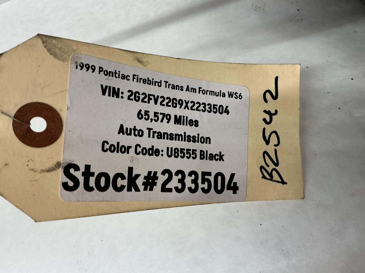 1999 Pontiac Firebird Trans Am Formula WS6 Power Brake Booster Master Cylinder Reservoir OEM