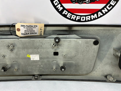 2004 Pontiac GTO Trunk Deck Lid Filler Insert Applique Panel Black OEM