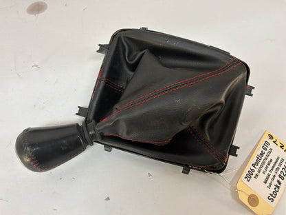 2006 Pontiac GTO Manual Shifter Knob w/ Boot Black Leather OEM