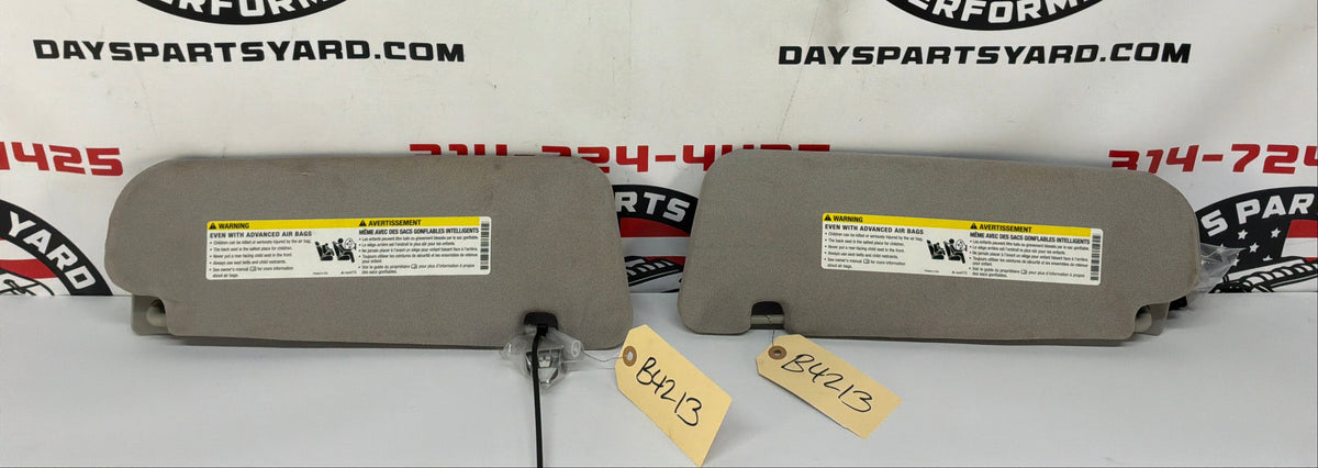 2015 Chevy SS Sedan RH & LH Sun Visor Sunvisor w/Clips OEM