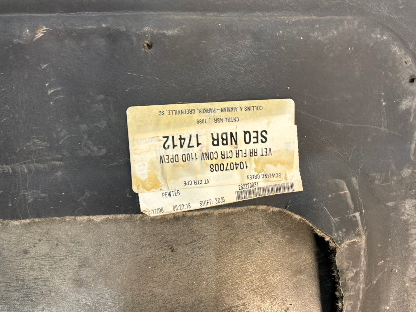 Complete carpet - Day's Parts Yard