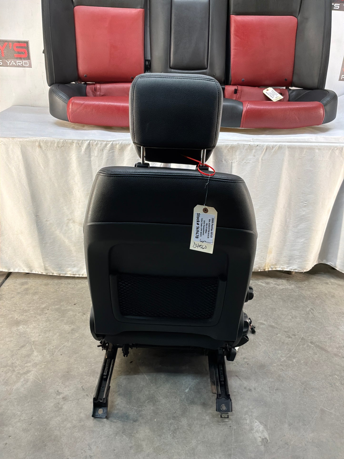 2008 Pontiac G8 GT Seats Fronts and Rear Red and Black Leather OEM