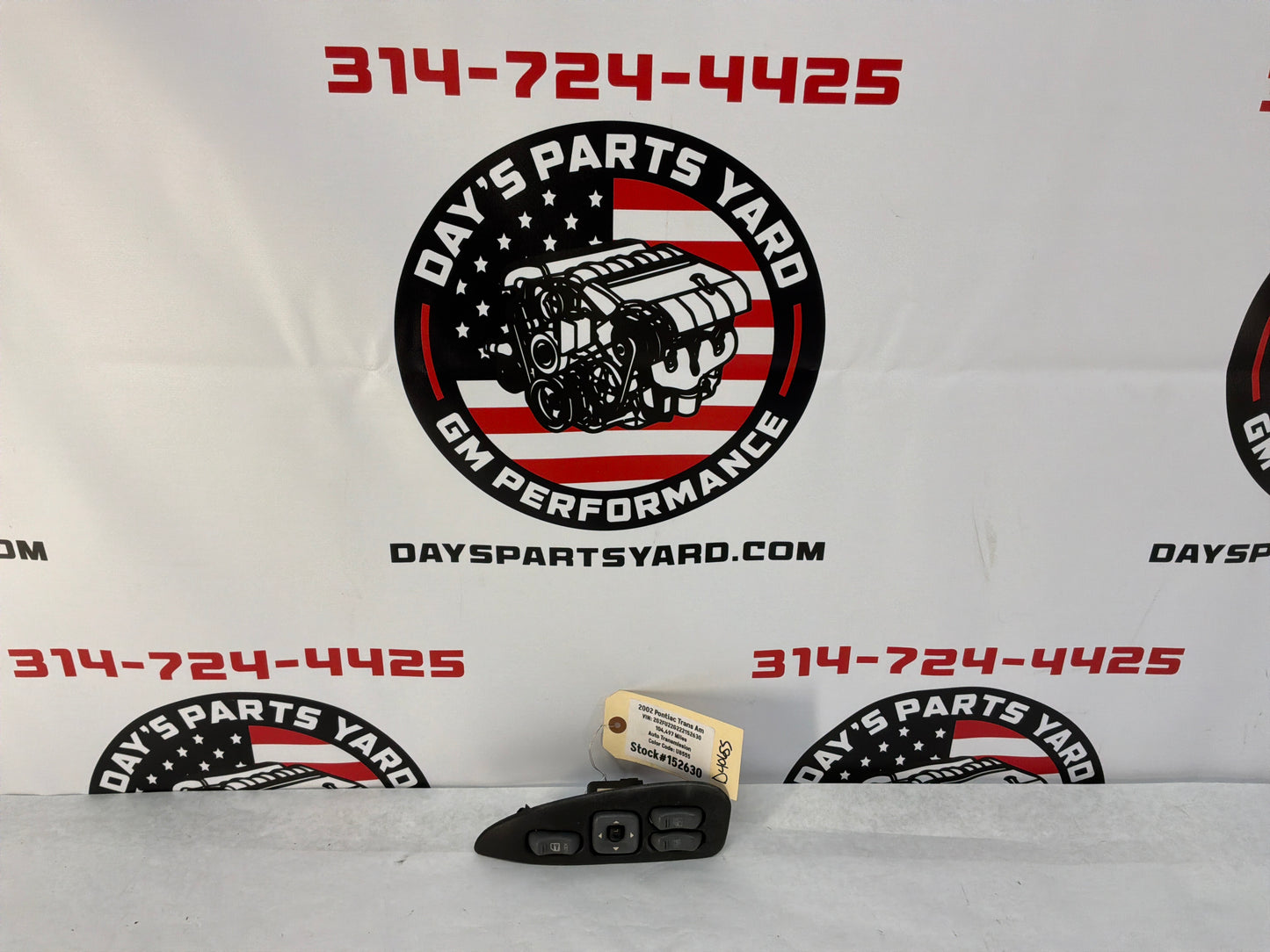 2002 Pontiac Trans Am WS6 LH Driver  Power Window Lock Switch EBONY OEM