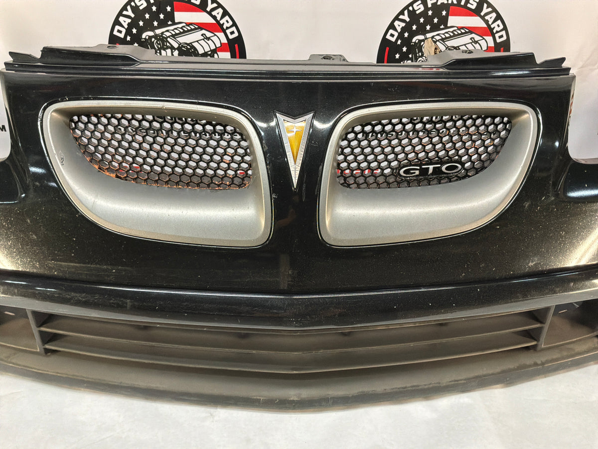 2005 Pontiac GTO SAP Complete Front Bumper Cover Fascia Black OEM