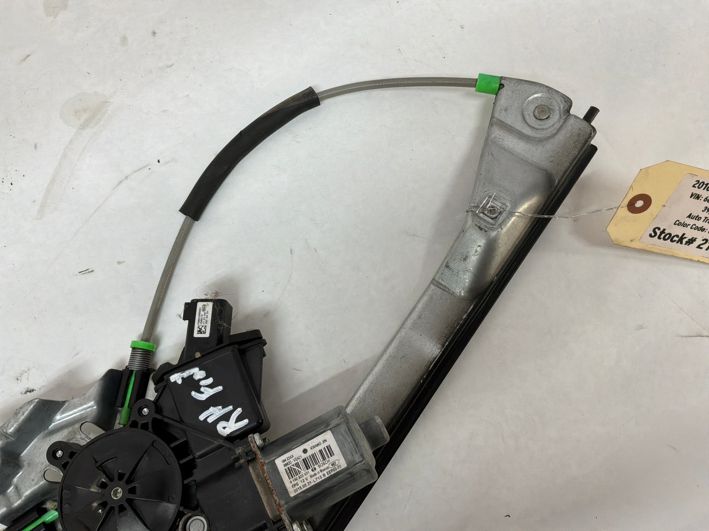 2016 Chevy SS Sedan RH Passenger Front Window Regulator Motor OEM