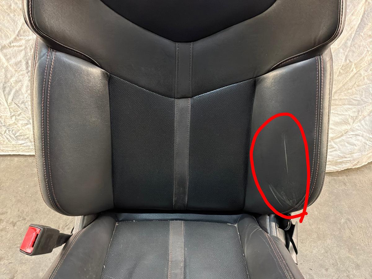 2017 Chevy SS Sedan Front LH Driver Seat Black Leather Alcantara Suede OEM