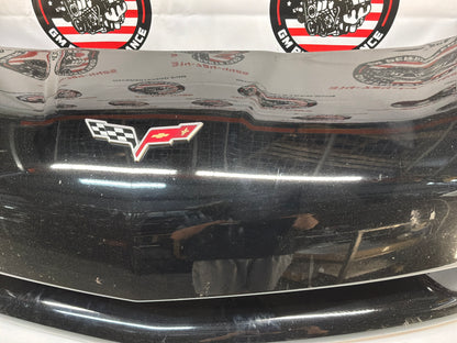 2007 Chevy C6 Corvette Convertible Complete Front Bumper Cover Panel Black OEM