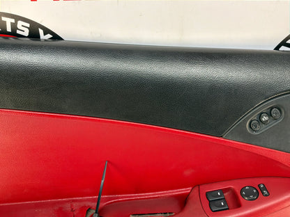 2007 Chevy C6 Corvette Convertible LH Driver Interior Door Panel Red OEM