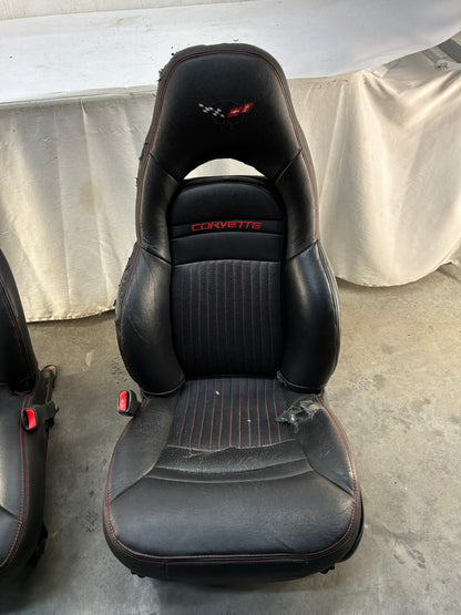 1999 Chevrolet C5 Corvette Seats Black Leather OEM