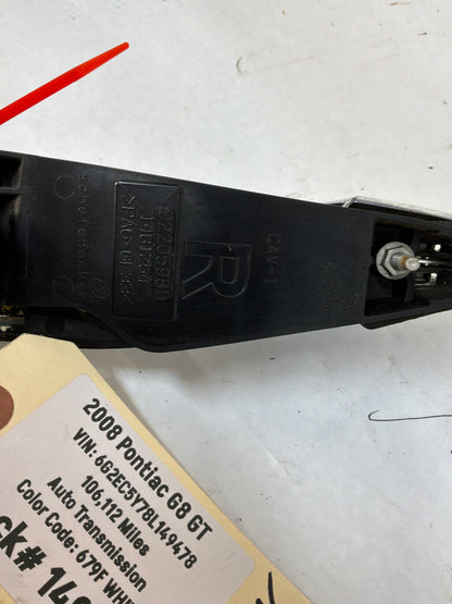 2008 Pontiac G8 GT Front RH Passenger Exterior Door Handle OEM